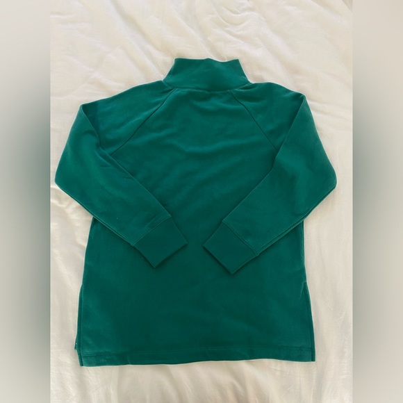 Green J. Crew Wide button-collar tunic sweatshirt - Picture 5 of 5